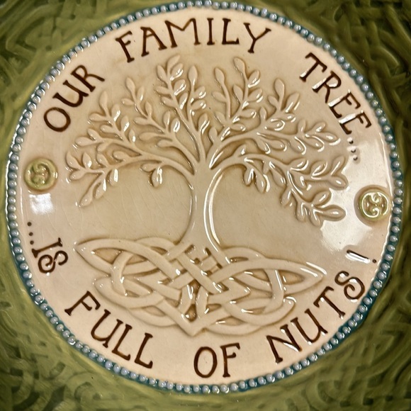 Celtic Pattern Bowl "Our Family Tree is Full of Nuts" 7.5” Grassland Road - Picture 4 of 5